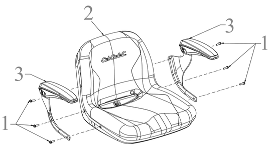 Seat Diagram and Parts List for XT2-GX54DKH (14AQA6TMA10)(2022) Cub Cadet Lawn Tractor